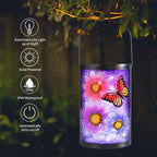 Solar Butterfly Lanterns, Porch Hanging LED Decor