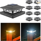 Black Solar Fence Post Caps, Fence LED