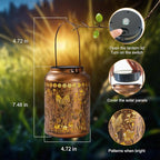 Rustic Hummingbird Solar Lanterns for Outdoor, Waterproof LED