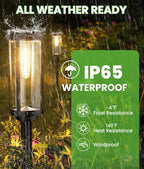 12-Pack Solar Pathway Lights, IP65 Waterproof LED Driveway Lights