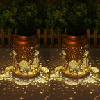 Turtle Solar Lantern Set 2-Pack, Rustic Outdoor Lighting