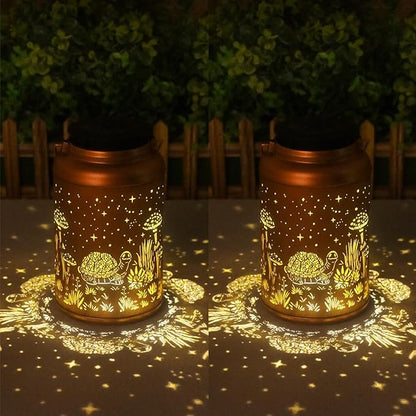 Mothers Day Gifts for Mom Grandma - Birthday Gifts for Women, 2 Pack Turtle Solar Lanterns Outdoor Waterproof - Hanging Turtle Solar Lights Garden Decor, Outdoor Decor for Patio, Yard