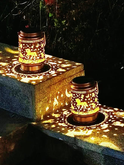 Unicorn Solar Lanterns Outdoor Waterproof, Garden Decor Metal High Brightness LED Light, Solar Hanging Lantern for Garden,Yard,Patio,Lawn, Landscaping (Unicorn)