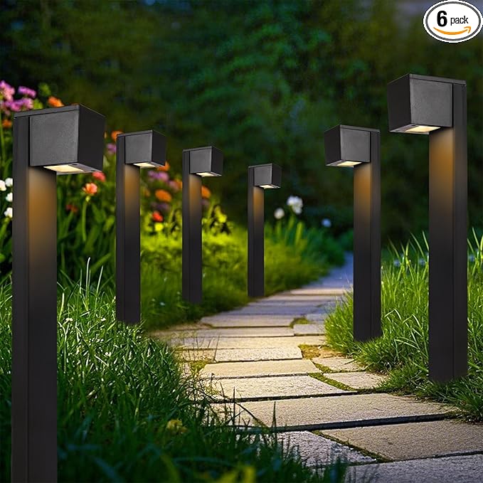 Dynaming Solar Pathway Lights Outdoor, 6 Pack Solar Garden Lights, Landscape Path Lighting, Waterproof & Auto On/Off for Patio Yard Lawn Walkway Driveway Decor