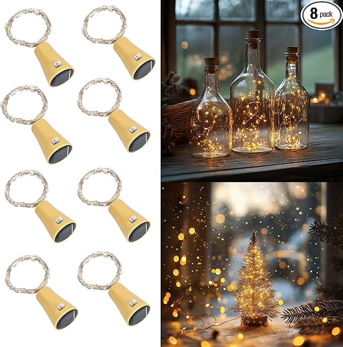 Christmas String Lights, 6.5ft 20 LED Timer
