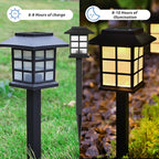 12-Pack Solar Pathway Lights, Waterproof LED Yard Lights