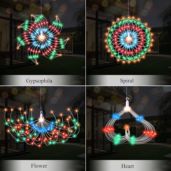 5-Pack Firework Starburst String Lights, 1000 LED Party