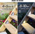 24-Pack Solar Fence Lights, Warm White LED