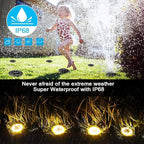 2-Pack Warm White Solar Path Lights, Outdoor Walkway LED
