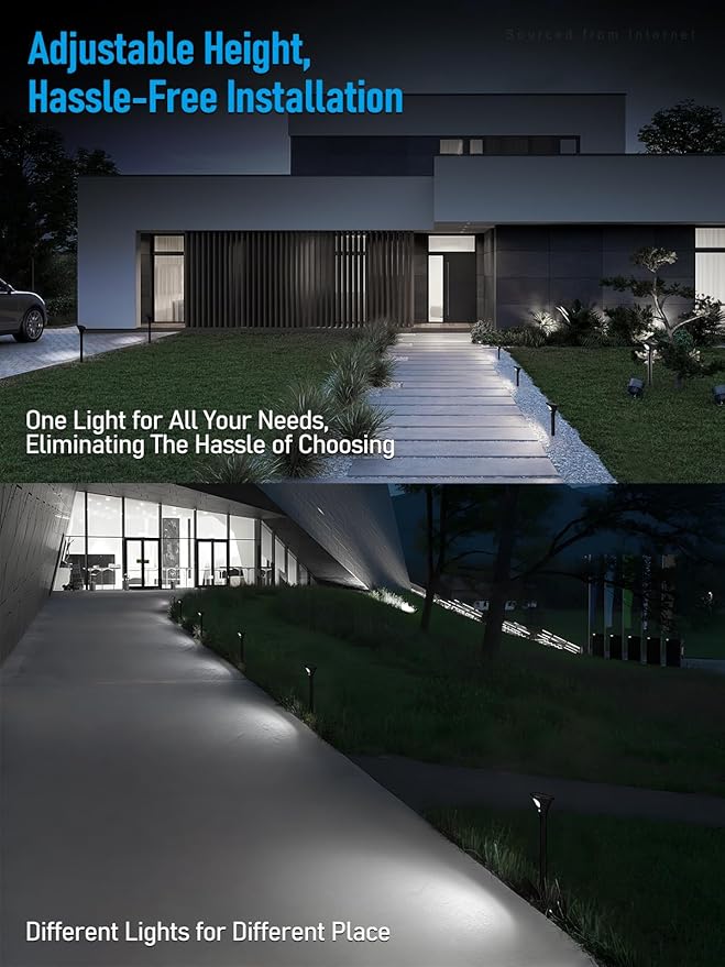 Pure White Solar Pathway Lights, Walkway LED