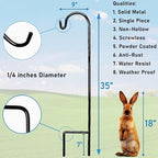 Heavy-Duty Shepherd's Hooks, 35" Garden