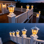 Outdoor Post Lighting Fixture, White Weatherproof Post Light
