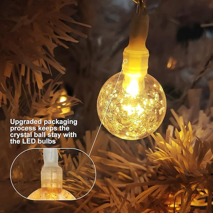 16ft Warm White String Lights for Yard, Waterproof LED