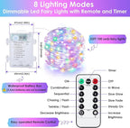 3-Pack 33ft LED Patio String Lights, Waterproof Outdoor