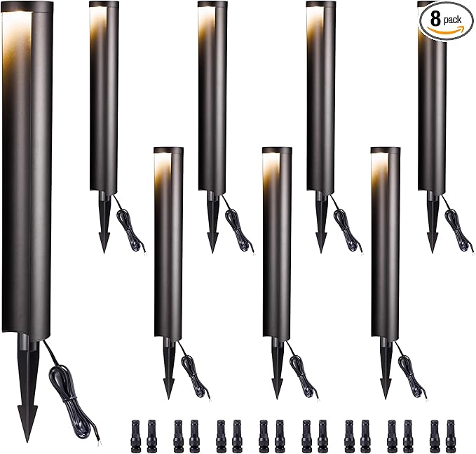 Solar Walkway Path Lights 8-Pack, Waterproof