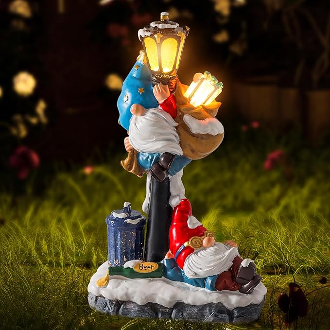 Gnome Solar Lawn Figurine Light, Waterproof