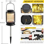 4-Pack Backyard Solar Lanterns, Waterproof LED Patio Lights