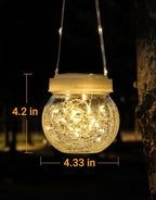 Decorative Globe Solar Lanterns for Porch, Waterproof LED