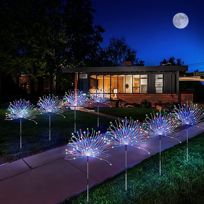 4-Pack Copper Solar Path Lights, Outdoor Walkway LED
