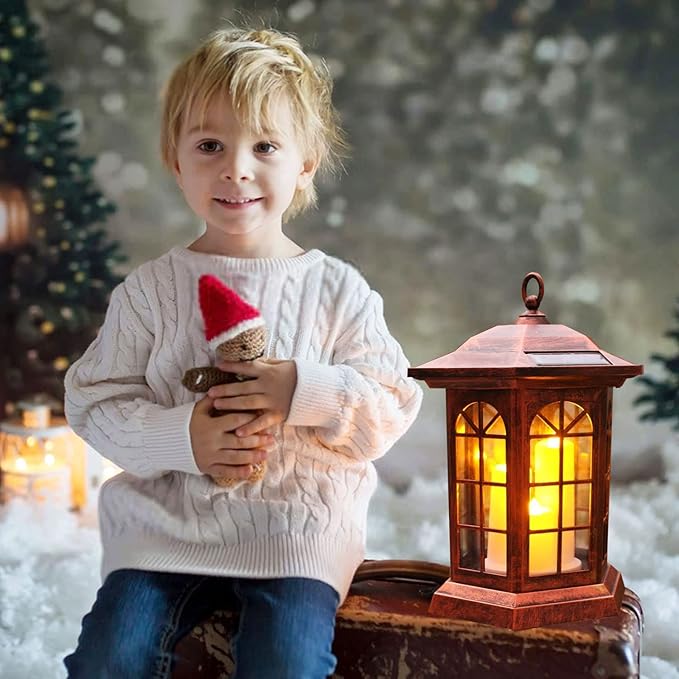 Courtyard Solar Lantern Set, Classic Garden Lighting