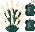 2-Pack 33ft Christmas LED String Lights, Waterproof Timer Lights
