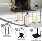 Hanging Solar Hanging Lanterns, Metal Backyard Decor