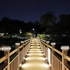 Solar Post Cap Lights 8-Pack, Waterproof LED