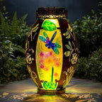 Decorative Dragonfly Solar Lanterns for Backyard, Waterproof LED