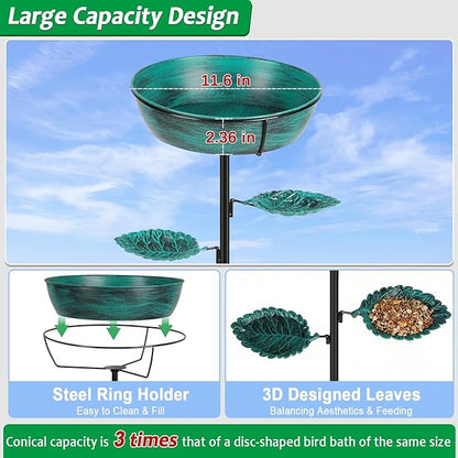 Classic Bird Bath & Feeder, Outdoor Metal