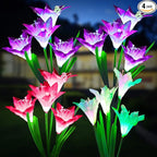 Solar Garden Path Lights 4-Pack, Waterproof