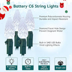 Christmas Fairy Lights 2-Pack, 20ft 6 LED Battery Twinkle Lights