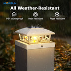 Solar Post Cap Lights 12-Pack, Waterproof LED