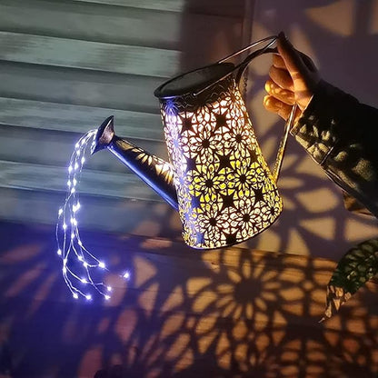 Solar Watering Can Lights,Large Retro Metal Hanging Solar Lights Outdoor Waterproof, Birthday Gifts for Women Mom Grandma Garden Decor Yard Light LED Decoration Outside for Porch Lawn Patio