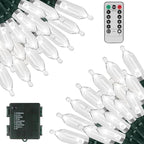 200 LED Christmas Twinkle Lights, 66ft Waterproof for Backyard