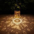 2-Pack Butterfly Solar Backyard Lanterns, Rustic Waterproof LED