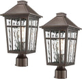 Solar Post Cap Lights 2-Pack, Waterproof LED