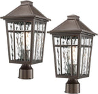 Solar Post Cap Lights 2-Pack, Waterproof LED