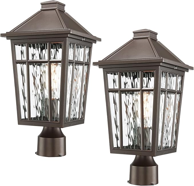 Solar Post Cap Lights 2-Pack, Waterproof LED