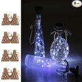 8-Pack 20 LED Wine Bottle Fairy Lights, Solar Cork