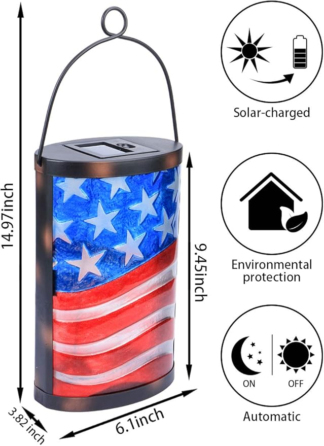 Decorative Garden Solar Lanterns for Patio, Waterproof LED
