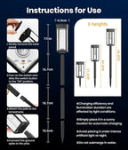 8-Pack Solar Path Lights, Outdoor Yard LED