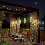 2-Pack Solar Moroccan Hanging Pendant Lantern, Waterproof