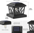 Warm White Solar Patio Post Lights, Outdoor LED Caps