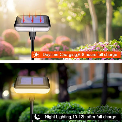 Solar Pathway Light Solar Lights Outdoor Garden Solar Landscape Lights 34LM Bright Up to 12H IP65 Waterproof Auto On/Off for Walkway Outside Yard Path Patio Lawn Flower Decorations (4, Warm white)