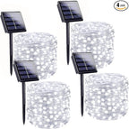 Cool White Christmas Lights 4-Packft LED Remote & Timer