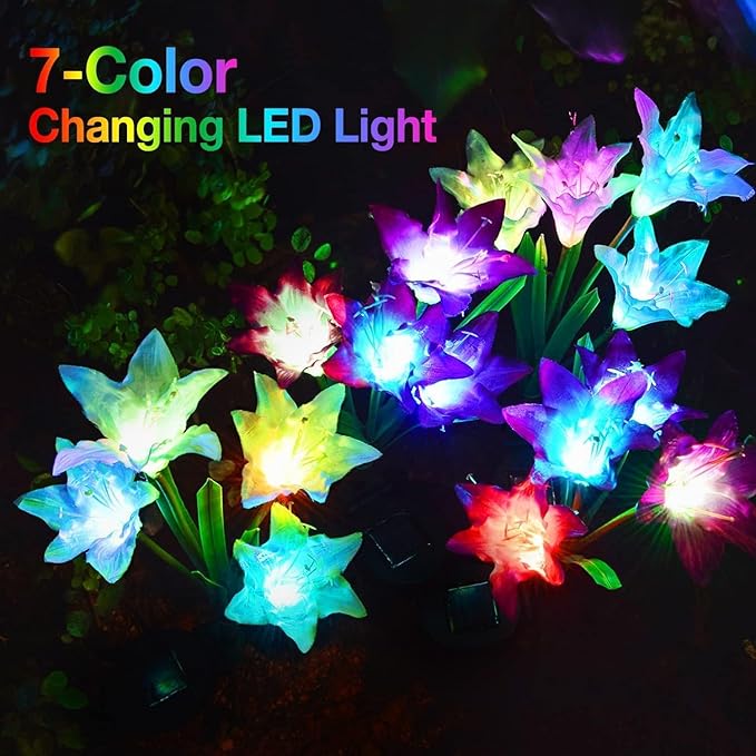 6-Pack Solar Landscape Lights for Driveway