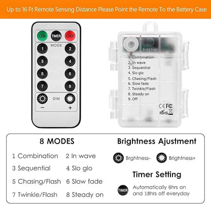 Remote Control Rope Lights, 40ft Color-Changing LED