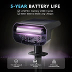 2-Pack Solar RGB Color-Changing Spotlights, Landscape Lights