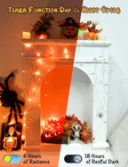 2-Pack Halloween String Lights, 8ft 30 LED Waterproof Twinkle Lights