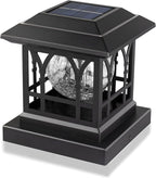 Solar Post Cap Lights, Warm White Waterproof